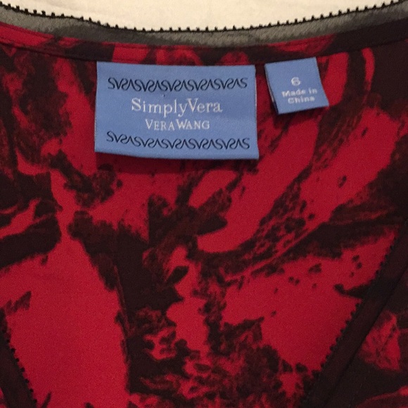 Simple Vera red/black sleeveless dress Size 6 - Picture 2 of 6